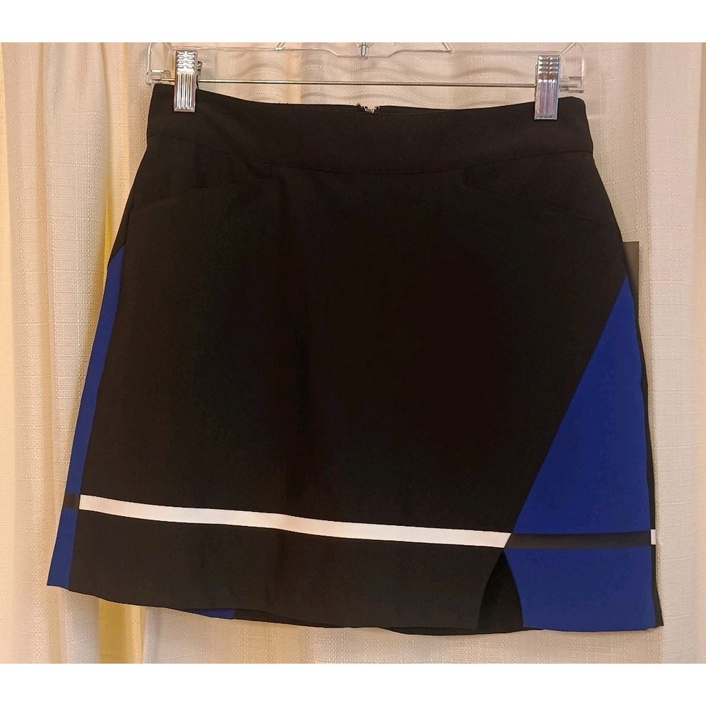 NWT Slazenger Women's Golf Skort Black & Blue Colorblock Size 0